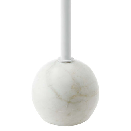 Aliza Round White Marble Side Table - BUILDMYPLACE