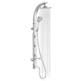 Aluminum Shower System Bonzai W/ 8"Rain Showerhead - Surface Mounted - Multi Function Handshower - BUILDMYPLACE