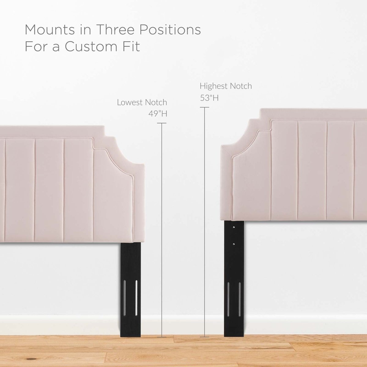 Alyona Channel Tufted Performance Velvet Twin Headboard - BUILDMYPLACE