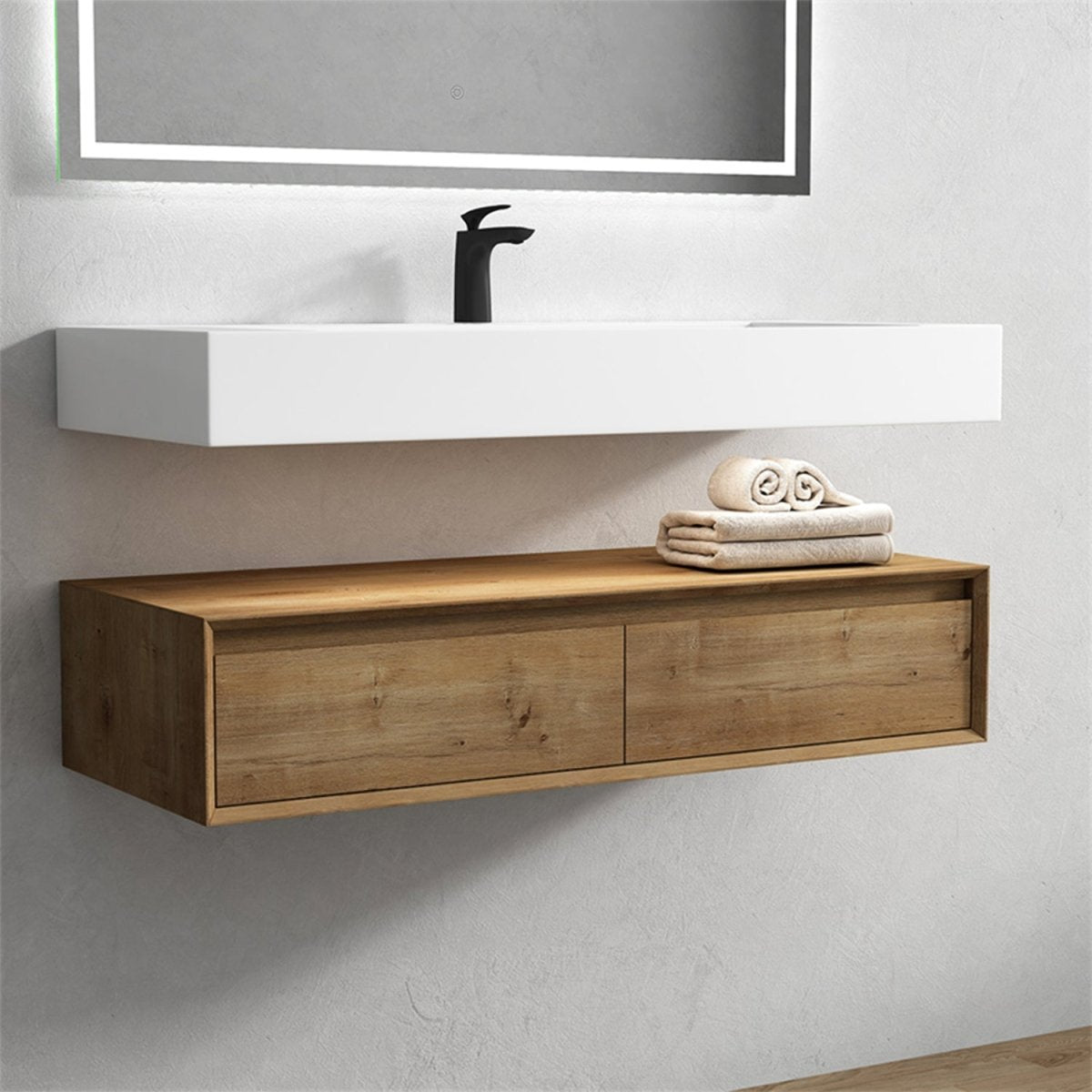 Alysa Floating Vanity With Acrylic Sink - BUILDMYPLACE