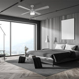 AMALFI 52 inch 4 - Blade Ceiling Fan with LED Light & Pull Chain - LEDMyPlace