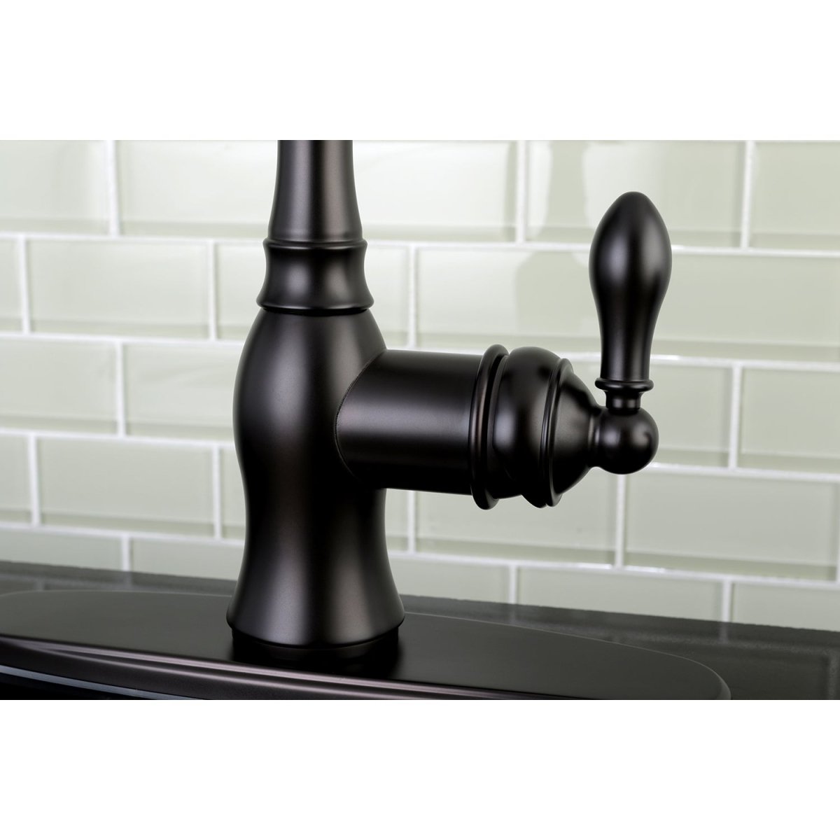 American Classic Single - Handle Kitchen Faucet with Brass Sprayer, Oil Rubbed Bronze - BUILDMYPLACE