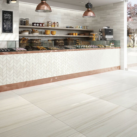 American Olean 24" x 48" Ideology Lasa Beige Polished Porcelain Tile - BUILDMYPLACE