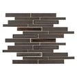American Olean Union View Charcoal Black Glass & Ceramic Mosaic - BUILDMYPLACE