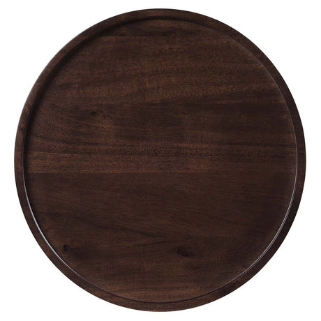 Amina Round Acacia Wood Side Table - BUILDMYPLACE
