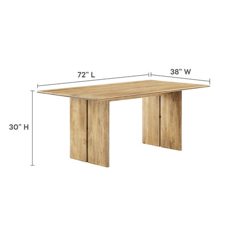 Amistad 72" Wood Dining Table and Bench Set - BUILDMYPLACE