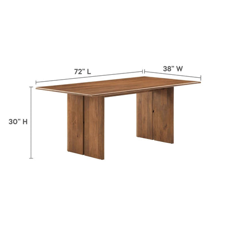 Amistad 72" Wood Dining Table and Bench Set - BUILDMYPLACE