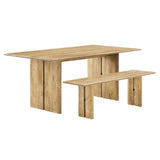 Amistad 72" Wood Dining Table and Bench Set - BUILDMYPLACE