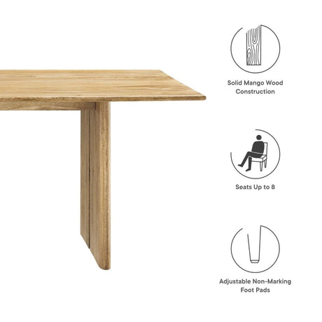 Amistad 86" Wood Dining Table - BUILDMYPLACE