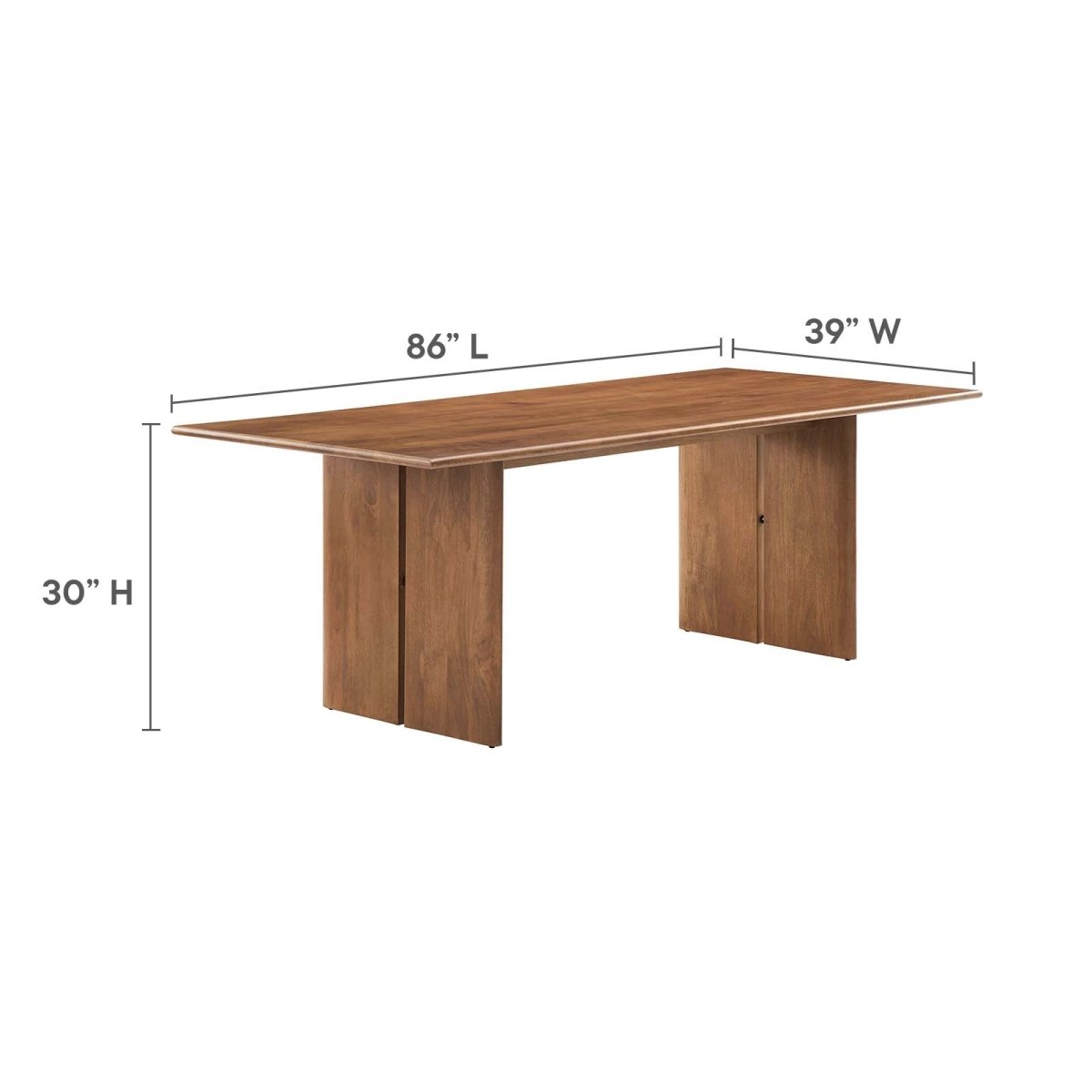 Amistad 86" Wood Dining Table - BUILDMYPLACE