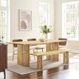 Amistad 86" Wood Dining Table and Bench Set - BUILDMYPLACE