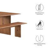 Amistad 86" Wood Dining Table and Bench Set - BUILDMYPLACE