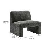 Amita Chenille Upholstered Accent Chair - BUILDMYPLACE