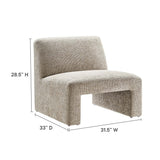 Amita Chenille Upholstered Accent Chair - BUILDMYPLACE