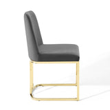Amplify Sled Base Performance Velvet Dining Chairs - Set of 2 - BUILDMYPLACE
