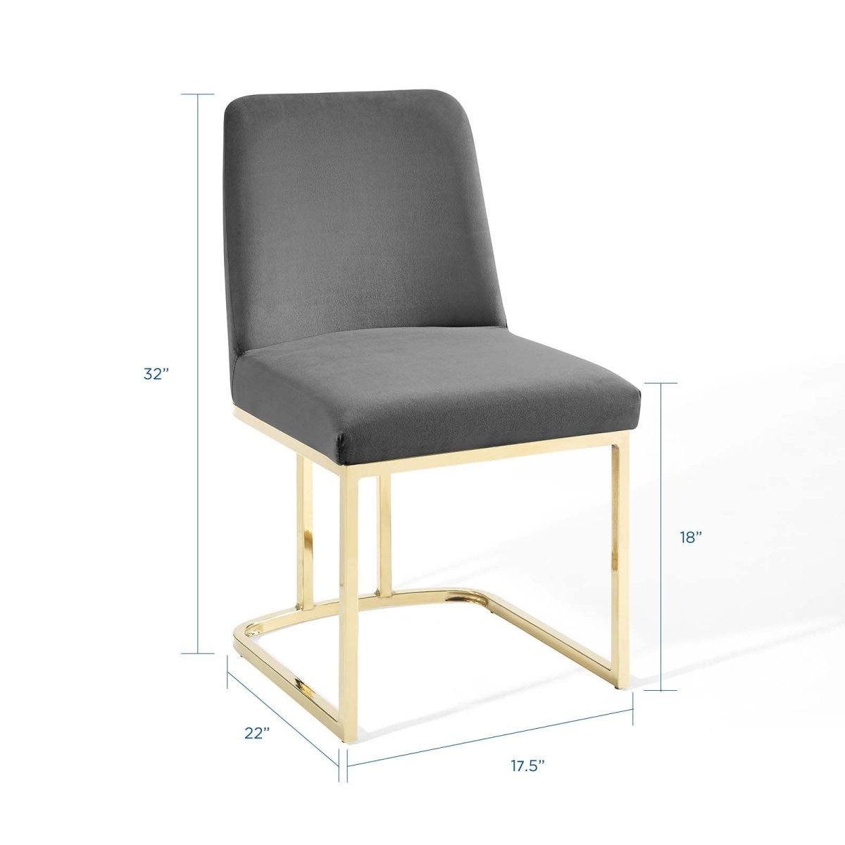 Amplify Sled Base Performance Velvet Dining Chairs - Set of 2 - BUILDMYPLACE