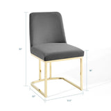 Amplify Sled Base Performance Velvet Dining Chairs - Set of 2 - BUILDMYPLACE