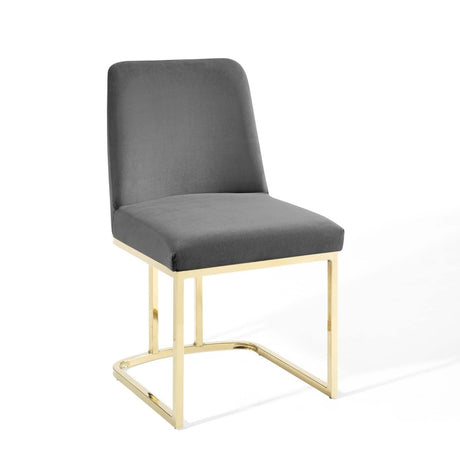 Amplify Sled Base Performance Velvet Dining Chairs - Set of 2 - BUILDMYPLACE