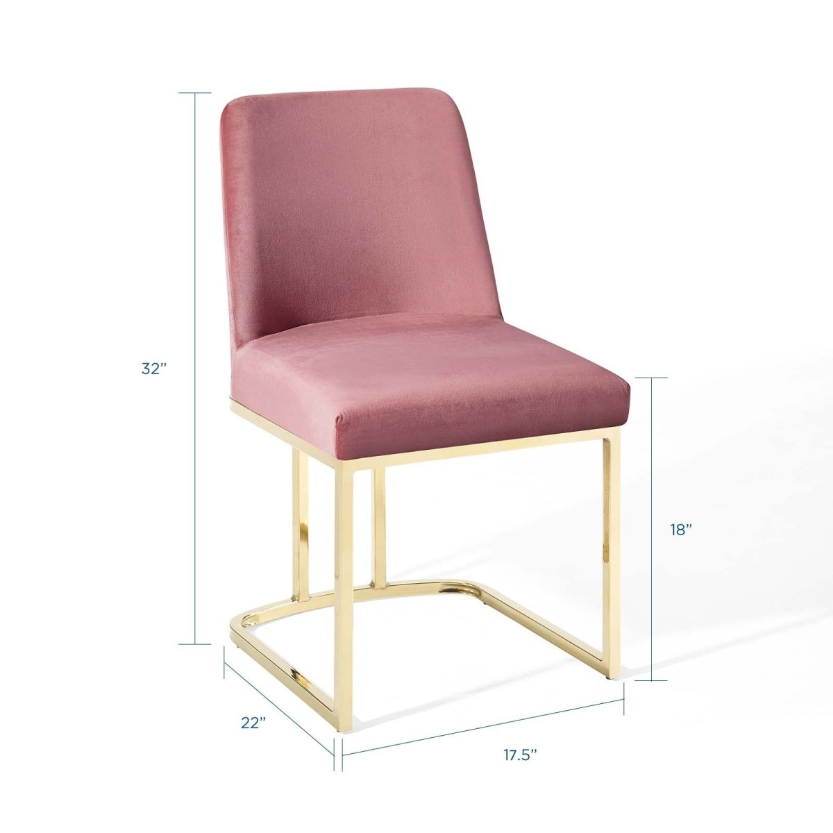 Amplify Sled Base Performance Velvet Dining Chairs - Set of 2 - BUILDMYPLACE