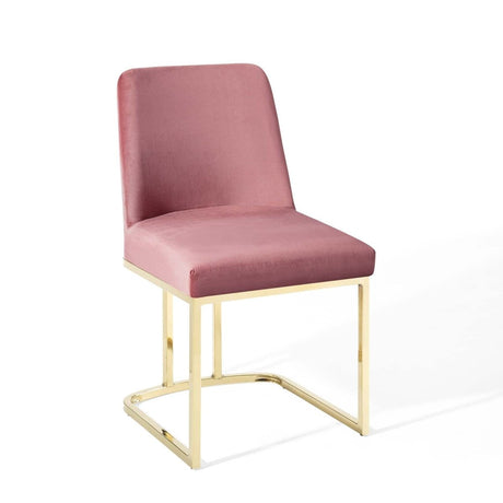 Amplify Sled Base Performance Velvet Dining Chairs - Set of 2 - BUILDMYPLACE