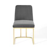 Amplify Sled Base Performance Velvet Dining Chairs - Set of 2 - BUILDMYPLACE