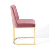 Amplify Sled Base Performance Velvet Dining Chairs - Set of 2 - BUILDMYPLACE