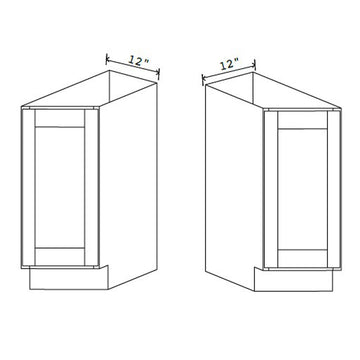 Angle Base Cabinet - 12W x 34-1/2H x 24D - 2D LEFT - Aria Shaker Espresso