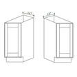 Angle Base Cabinet - 12W x 34 - 1/2H x 24D - 2D LEFT - Charleston Saddle - BUILDMYPLACE