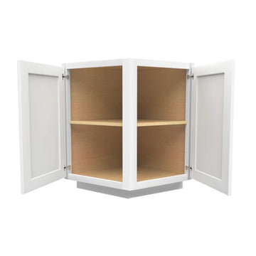 Angle Base Cabinet - 24W x 34-1/2H x 24D - 2D - Aria White Shaker