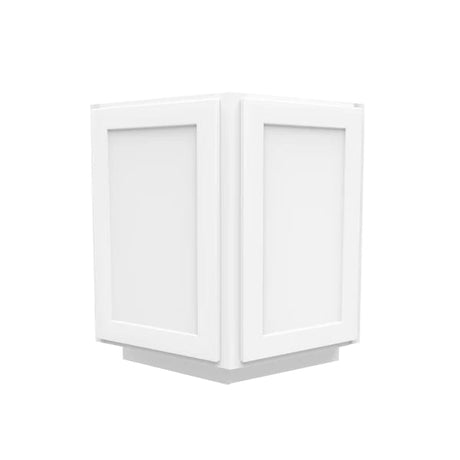 Angle Base Cabinet - 24W x 34 - 1/2H x 24D - 2D - Aria White Shaker - BUILDMYPLACE