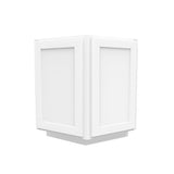 Angle Base Cabinet - 24W x 34 - 1/2H x 24D - 2D - Aria White Shaker - RTA - BUILDMYPLACE