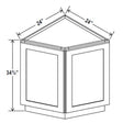 Angle Base Cabinet - 24W x 34 - 1/2H x 24D - 2D - Aspen White - BUILDMYPLACE