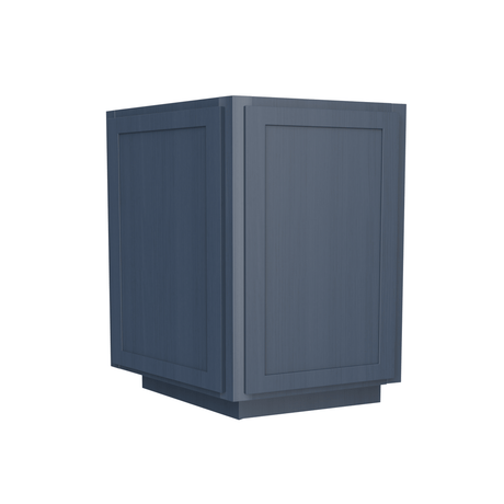 Angle Base Cabinet - 24W x 34 - 1/2H x 24D - 2D - Blue Shaker Cabinet - BUILDMYPLACE