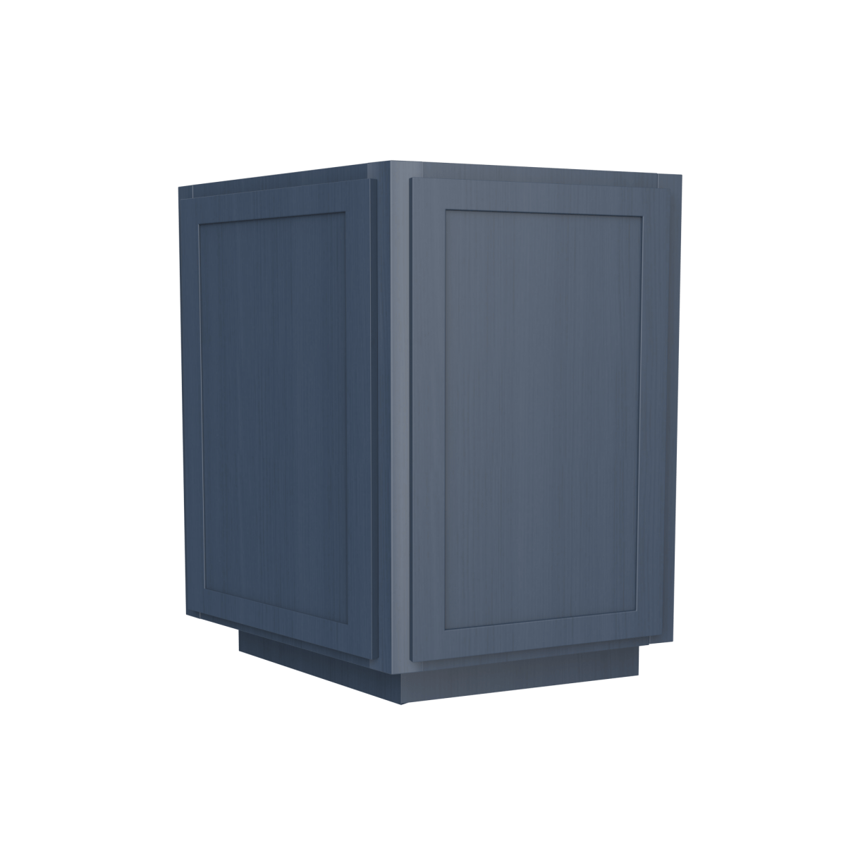 Angle Base Cabinet - 24W x 34 - 1/2H x 24D - 2D - Blue Shaker Cabinet - RTA - BUILDMYPLACE