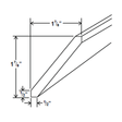 Angle Crown Moulding - 96"W x 1 7/8"H x 1 7/8"D - Aria White Shaker - BUILDMYPLACE