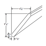 Angle Crown Moulding - 96"W x 1 7/8"H x 1 7/8"D - Aria White Shaker - RTA - BUILDMYPLACE