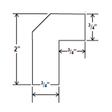 Angle Light Trail Molding - 96'W x 2"H x 3/4"D - Aria Shaker Espresso - BUILDMYPLACE