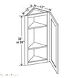 Angle Wall Cabinet - 12W x 30H x 12D - Aria White Shaker - RTA - BUILDMYPLACE