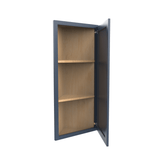 Angle Wall Cabinet - 12W x 36H x 12D - Blue Shaker Cabinet - BUILDMYPLACE