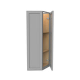 Angle Wall Cabinet - 12W x 36H x 12D - Grey Shaker Cabinet - BUILDMYPLACE