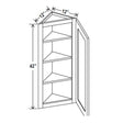 Angle Wall Cabinet - 12W x 42H x 12D - Aria Shaker Espresso - RTA - BUILDMYPLACE