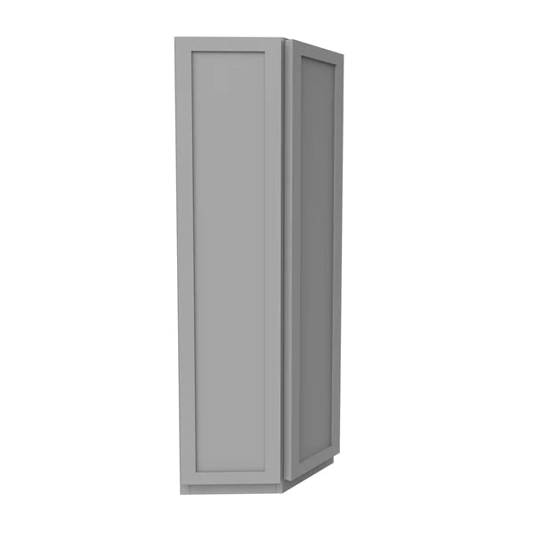 Angle Wall Cabinet - 12W x 42H x 12D - Grey Shaker Cabinet - BUILDMYPLACE