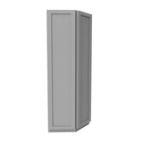 Angle Wall Cabinet - 12W x 42H x 12D - Grey Shaker Cabinet - BUILDMYPLACE