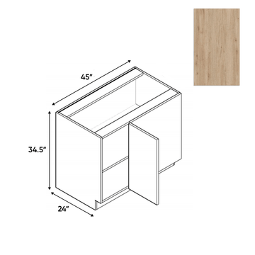 Anniversary Oak Textured - Blind Corner Base Cabinet - 45