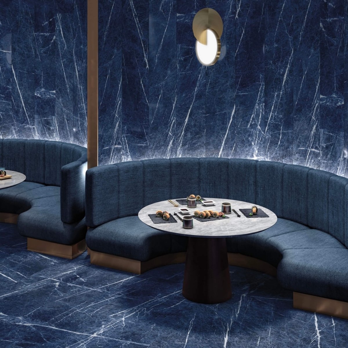 Antique Dark Blue Polished - Porcelain Wall & Floor Tile - BUILDMYPLACE