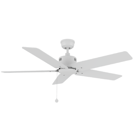 APEX 52 inch 5 - Blade No Light Ceiling Fan with Pull Chain - LEDMyPlace