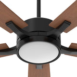 Apex Black/Brown 5 Blade Smart Ceiling Fan with Dimmable LED Light Kit Works with Remote Control, Wi - Fi apps and Voice control via Google Assistant/Alexa/Siri - BUILDMYPLACE