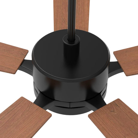 Apex Black/Brown 5 Blade Smart Ceiling Fan with Dimmable LED Light Kit Works with Remote Control, Wi - Fi apps and Voice control via Google Assistant/Alexa/Siri - BUILDMYPLACE