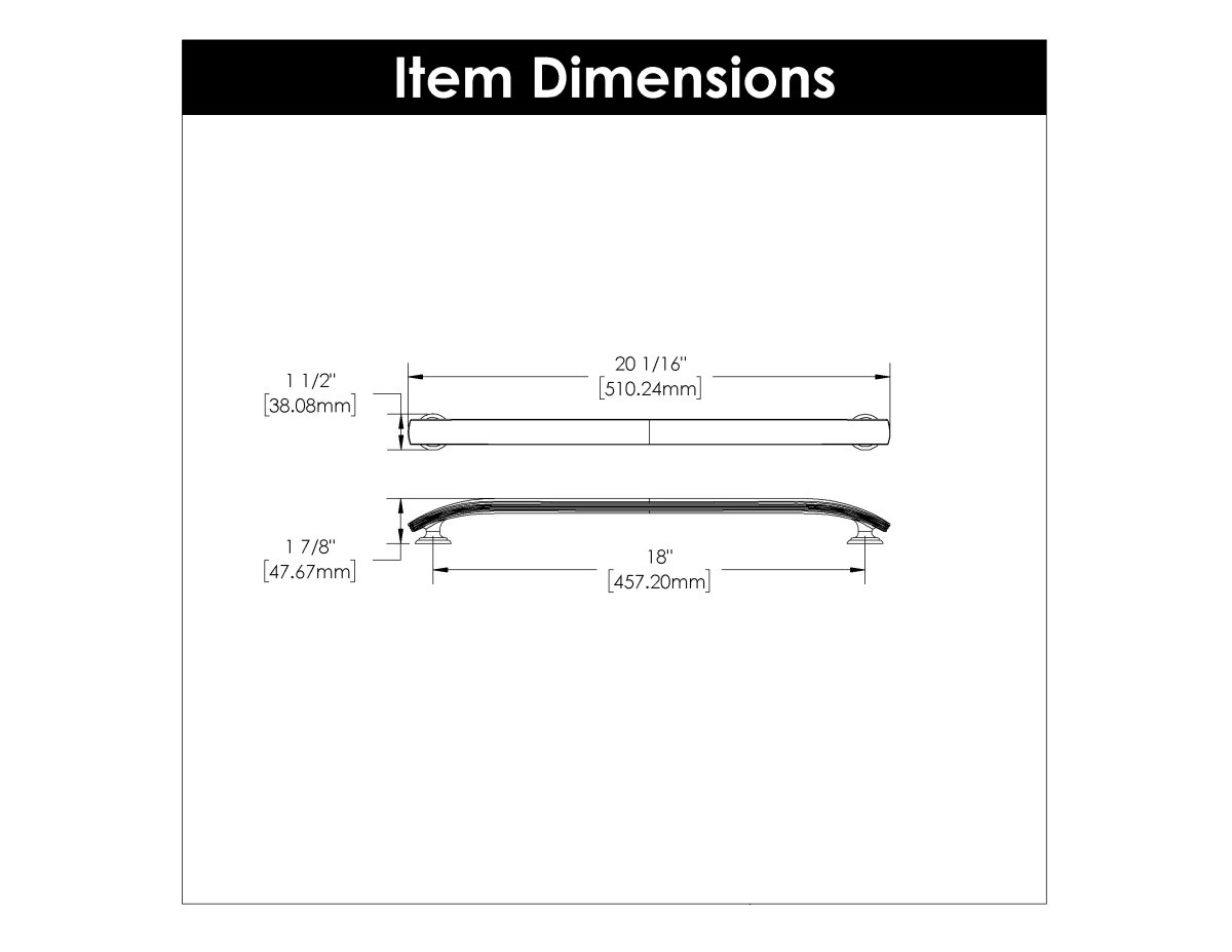 Appliance Pull - 18 Inch - Center to Center - Hickory Hardware - BUILDMYPLACE