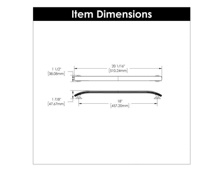 Appliance Pull - 18 Inch - Center to Center - Hickory Hardware - BUILDMYPLACE